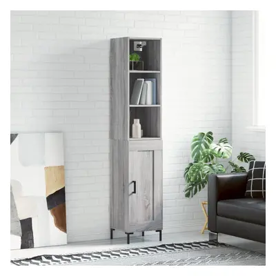 vidaXL Skříň highboard šedá sonoma 34,5 x 34 x 180 cm kompozitní dřevo