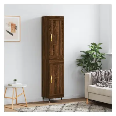 vidaXL Skříň highboard hnědý dub 34,5 x 34 x 180 cm kompozitní dřevo