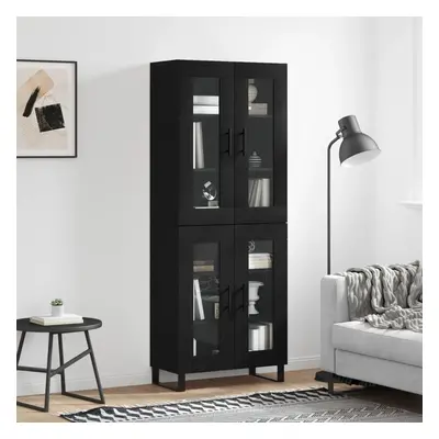 vidaXL Skříň highboard černá 69,5 x 34 x 180 cm kompozitní dřevo