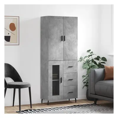 vidaXL Skříň highboard betonově šedá 69,5x34x180 cm kompozitní dřevo