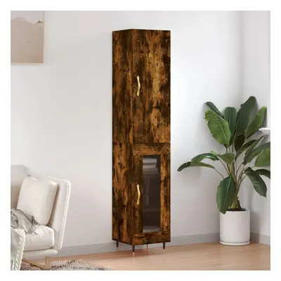 vidaXL Skříň highboard kouřový dub 34,5 x 34 x 180 cm kompozitní dřevo