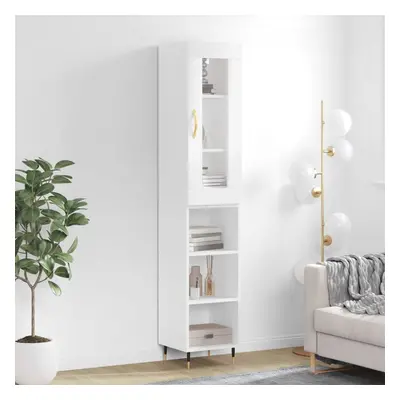 vidaXL Skříň highboard bílá 34,5 x 34 x 180 cm kompozitní dřevo