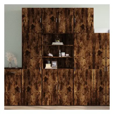 vidaXL Skříň highboard kouřový dub 80 x 42,5 x 249 cm kompozitní dřevo