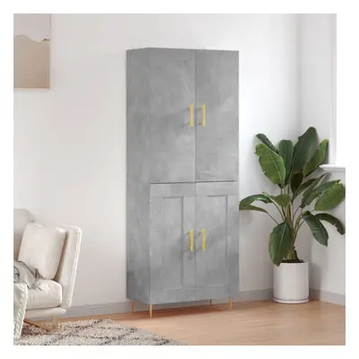 vidaXL Skříň highboard betonově šedá 69,5x34x180 cm kompozitní dřevo