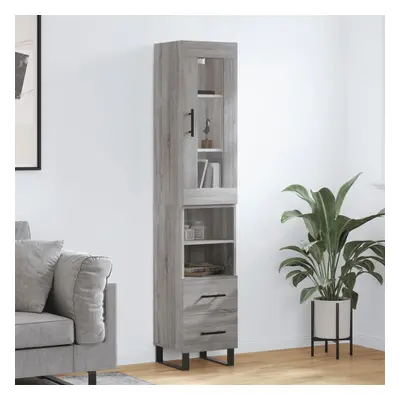 vidaXL Skříň highboard šedá sonoma 34,5 x 34 x 180 cm kompozitní dřevo