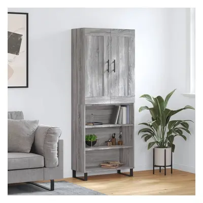 vidaXL Skříň highboard šedá sonoma 69,5 x 34 x 180 cm kompozitní dřevo