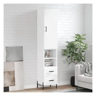 vidaXL Skříň highboard bílá 34,5 x 34 x 180 cm kompozitní dřevo