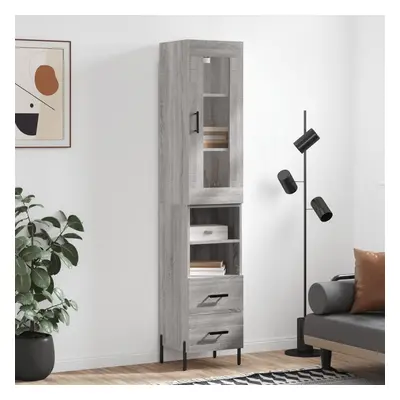 vidaXL Skříň highboard šedá sonoma 34,5 x 34 x 180 cm kompozitní dřevo