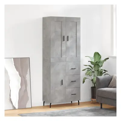 vidaXL Skříň highboard betonově šedá 69,5x34x180 cm kompozitní dřevo