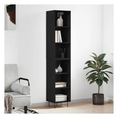 vidaXL Skříň highboard černá 34,5x32,5x180 cm kompozitní dřevo