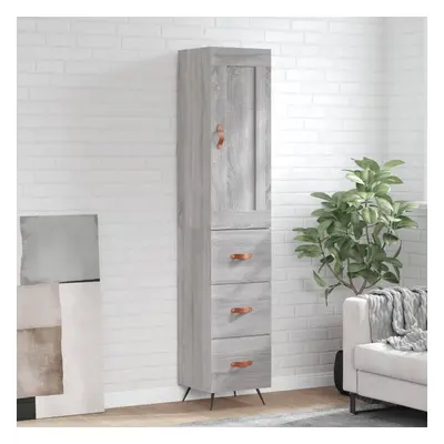 vidaXL Skříň highboard šedá sonoma 34,5 x 34 x 180 cm kompozitní dřevo