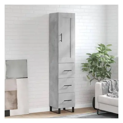 vidaXL Skříň highboard betonově šedá 34,5x34x180 cm kompozitní dřevo