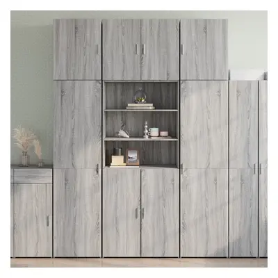 vidaXL Skříň highboard šedá sonoma 80 x 42,5 x 249 cm kompozitní dřevo