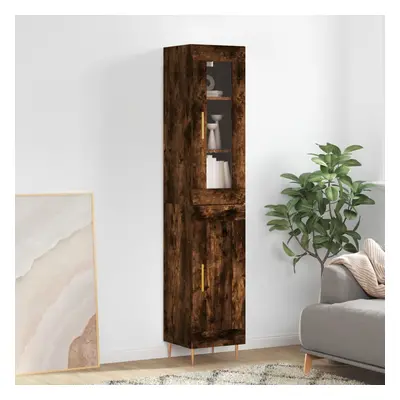 vidaXL Skříň highboard kouřový dub 34,5 x 34 x 180 cm kompozitní dřevo