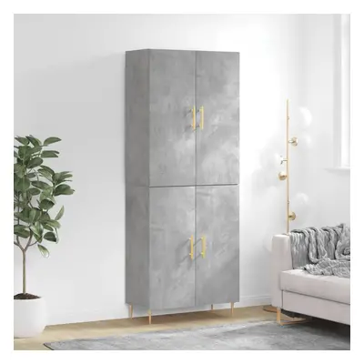 vidaXL Skříň highboard betonově šedá 69,5x34x180 cm kompozitní dřevo