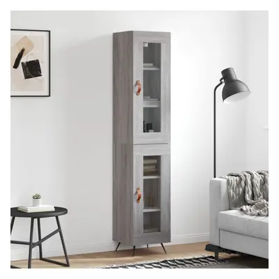 vidaXL Skříň highboard šedá sonoma 34,5 x 34 x 180 cm kompozitní dřevo