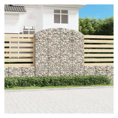 vidaXL Klenutý gabionový koš 200 x 50 x 200/220 cm pozinkované železo