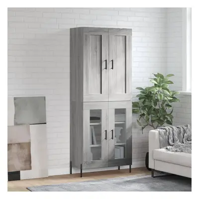 vidaXL Skříň highboard šedá sonoma 69,5 x 34 x 180 cm kompozitní dřevo