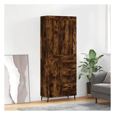 vidaXL Skříň highboard kouřový dub 69,5 x 34 x 180 cm kompozitní dřevo