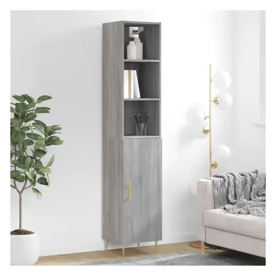 vidaXL Skříň highboard šedá sonoma 34,5 x 34 x 180 cm kompozitní dřevo