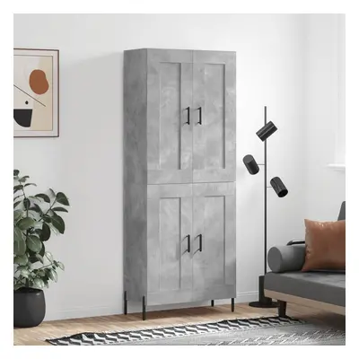 vidaXL Skříň highboard betonově šedá 69,5x34x180 cm kompozitní dřevo