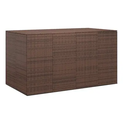 vidaXL Zahradní úložný box PE ratan 194 x 100 x 103 cm hnědý