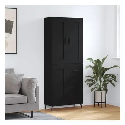 vidaXL Skříň highboard černá 69,5 x 34 x 180 cm kompozitní dřevo