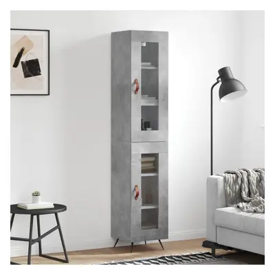 vidaXL Skříň highboard betonově šedá 34,5x34x180 cm kompozitní dřevo