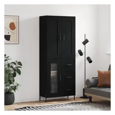 vidaXL Skříň highboard černá 69,5 x 34 x 180 cm kompozitní dřevo