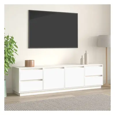 vidaXL TV skříňka bílá 176x37x47,5 cm masivní borové dřevo