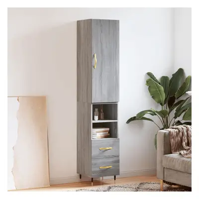 vidaXL Skříň highboard šedá sonoma 34,5 x 34 x 180 cm kompozitní dřevo