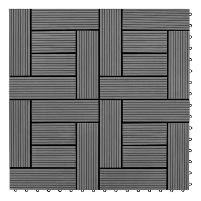 vidaXL 22 ks terasové dlaždice 30 x 30 cm 2 m² WPC šedé