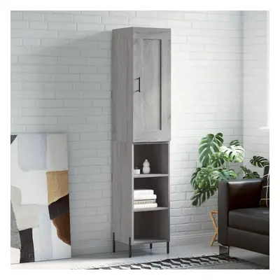 vidaXL Skříň highboard šedá sonoma 34,5 x 34 x 180 cm kompozitní dřevo