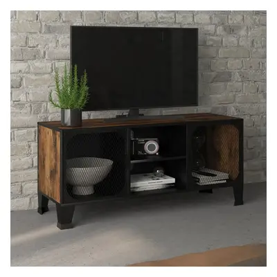 vidaXL TV skříňka rustikální hnědá 105 x 36 x 47 cm kov a MDF