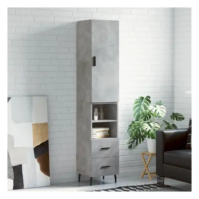 vidaXL Skříň highboard betonově šedá 34,5x34x180 cm kompozitní dřevo