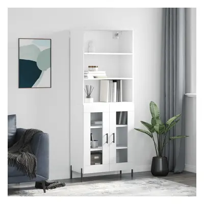 vidaXL Skříň highboard bílá 69,5 x 34 x 180 cm kompozitní dřevo