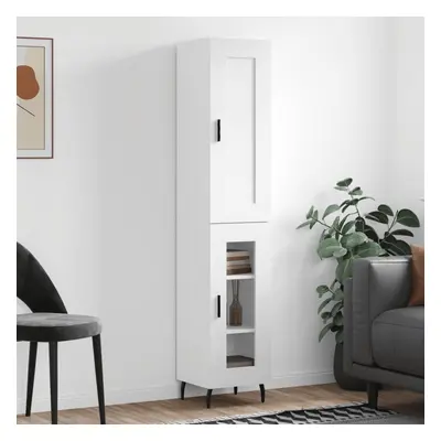 vidaXL Skříň highboard bílá 34,5 x 34 x 180 cm kompozitní dřevo