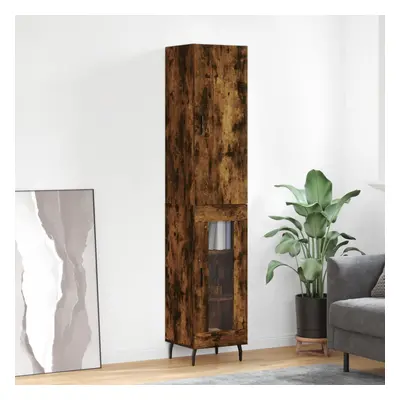 vidaXL Skříň highboard kouřový dub 34,5 x 34 x 180 cm kompozitní dřevo