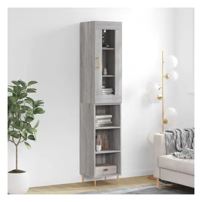 vidaXL Skříň highboard šedá sonoma 34,5 x 34 x 180 cm kompozitní dřevo