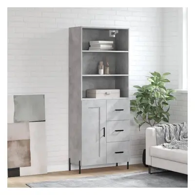 vidaXL Skříň highboard betonově šedá 69,5x34x180 cm kompozitní dřevo