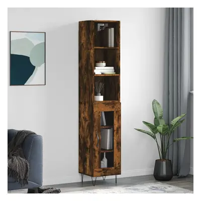 vidaXL Skříň highboard kouřový dub 34,5 x 34 x 180 cm kompozitní dřevo