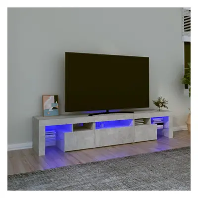 vidaXL TV skříňka s LED osvětlením betonově šedá 200x36,5x40 cm