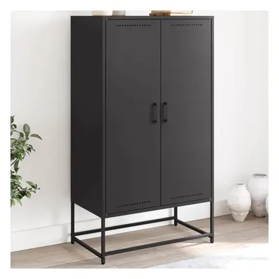 vidaXL Skříň highboard černá 68,5 x 38,5 x 123,5 cm ocel