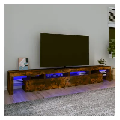 vidaXL TV skříňka s LED osvětlením kouřový dub 260x36,5x40 cm