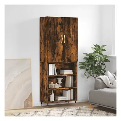 vidaXL Skříň highboard kouřový dub 69,5 x 34 x 180 cm kompozitní dřevo