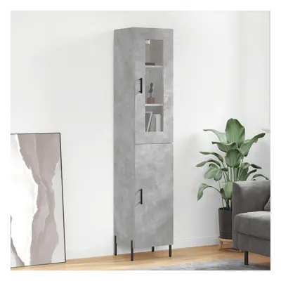 vidaXL Skříň highboard betonově šedá 34,5x34x180 cm kompozitní dřevo