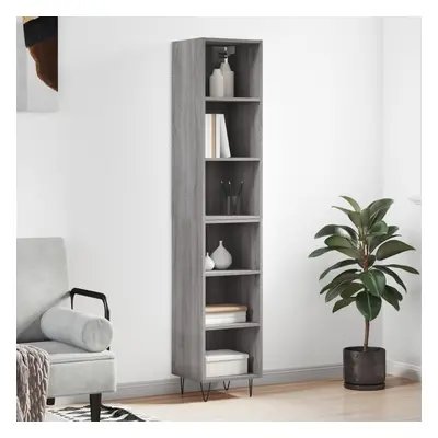 vidaXL Skříň highboard šedá sonoma 34,5x32,5x180 cm kompozitní dřevo