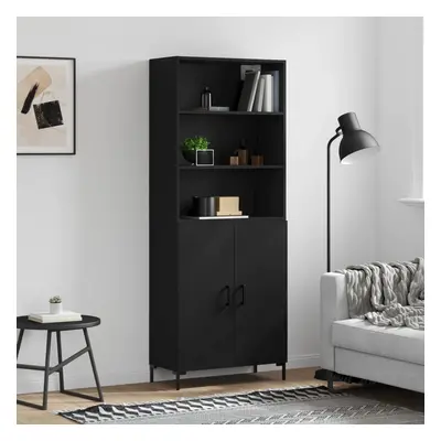 vidaXL Skříň highboard černá 69,5 x 34 x 180 cm kompozitní dřevo