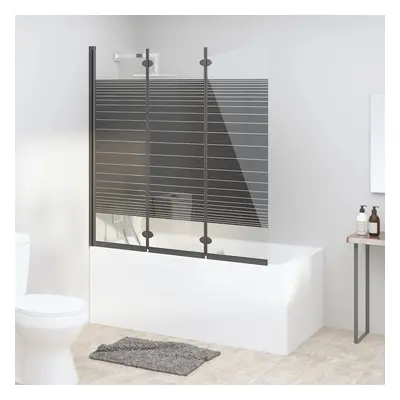 vidaXL Skládací sprchová zástěna 3 panely 130 x 130 cm ESG černá