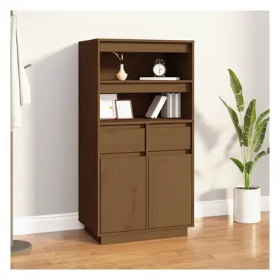 vidaXL Skříň highboard medově hnědá 60x40x116,5 cm masivní borovice